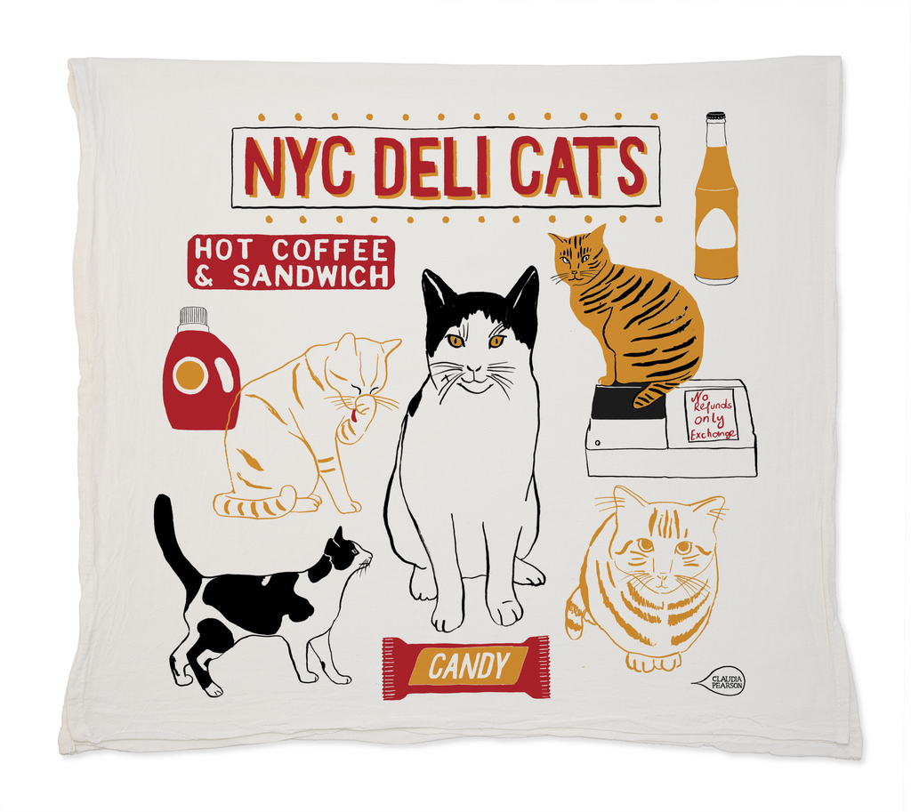 Deli Cats Tea Towel – With Love From Brooklyn - Main Image